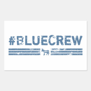 Blue Crew Democrat Rectangular Sticker