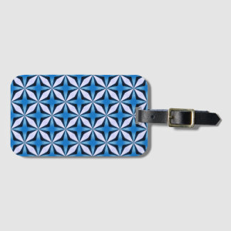Blue Criss cross  Luggage Tag