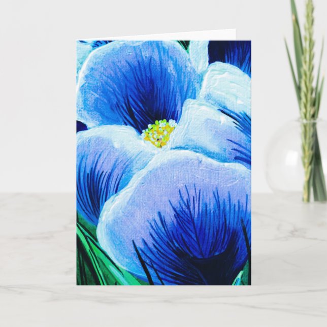 Blue Crocus Card (Front)