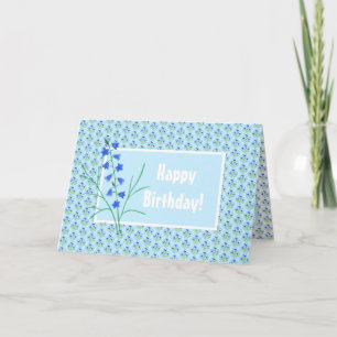 Blue Crocus Flowers Folded Greeting Card