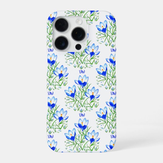 Blue Crocus iPhone Case (Back)