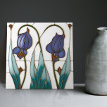 Blue Crocus Wall Decor Art Nouveau Art Deco Tile<br><div class="desc">Welcome to CreaTile! Here you will find handmade tile designs that I have personally crafted and vintage ceramic and porcelain clay tiles, whether stained or natural. I love to design tile and ceramic products, hoping to give you a way to transform your home into something you enjoy visiting again and...</div>