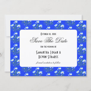 Blue Crocus Wedding Save The Date