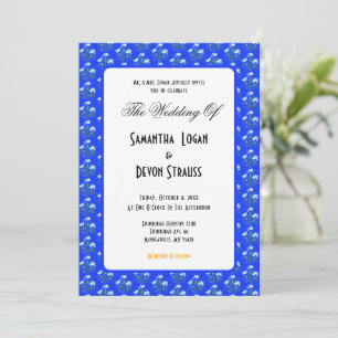 Blue Crocuse Flowers Invitation