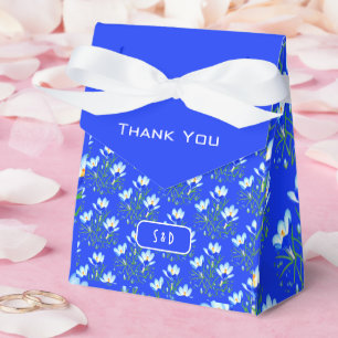 Blue Crocuses Blue Favour Box