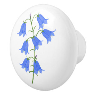 Blue Crocuses Ceramic Pull