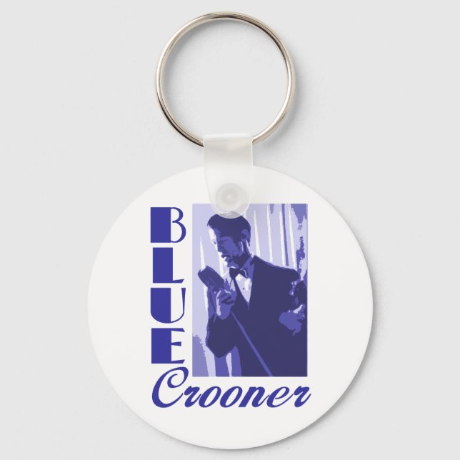 Blue Crooner Keychain (Front)