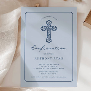 Blue Cross Confirmation Invitation