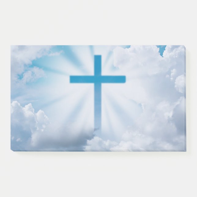 Blue Cross In Sky Post-it Notes (Front)