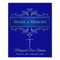 Blue Cross Share a Memory with Name Dates