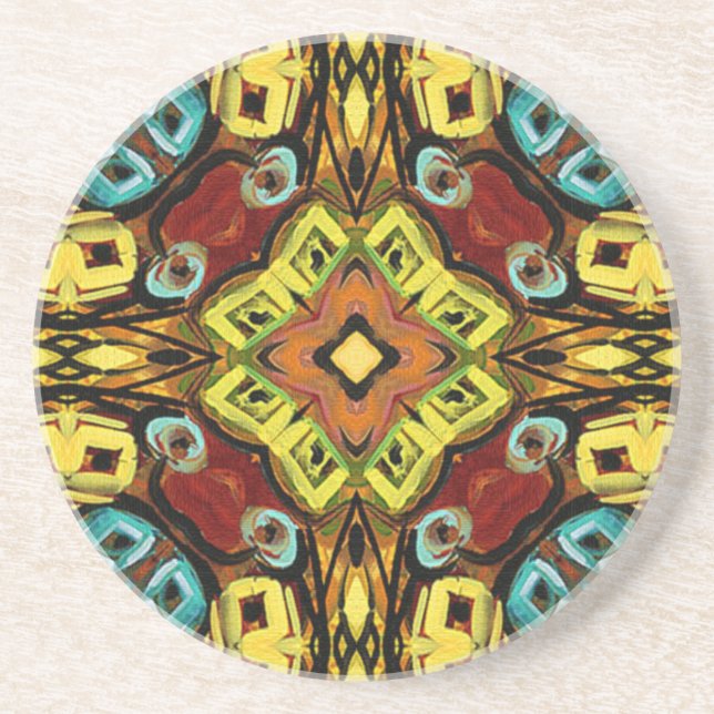 Blue Cross Tiles Coaster (Front)
