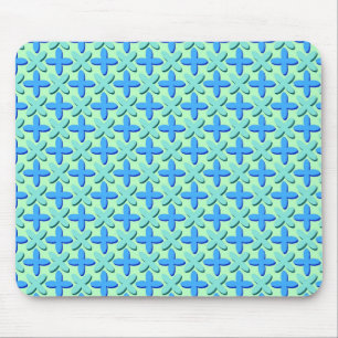Blue Crosses Mouse Pad
