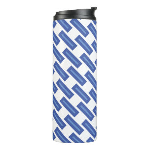 Blue Crossweave Thermal Drink Holder Tumbler