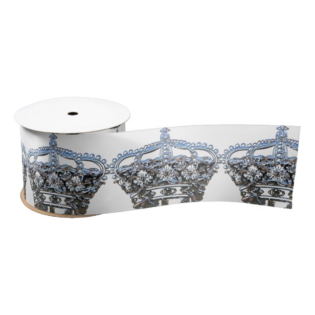 Blue Crown Satin Ribbon (Spool)