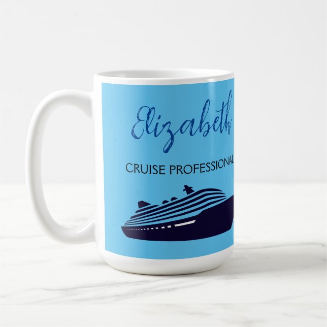 Blue Cruise Professional Coffee Mug Cup (Left)