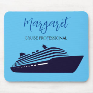 Blue Cruise Professional Mouse Pad with Name Gift