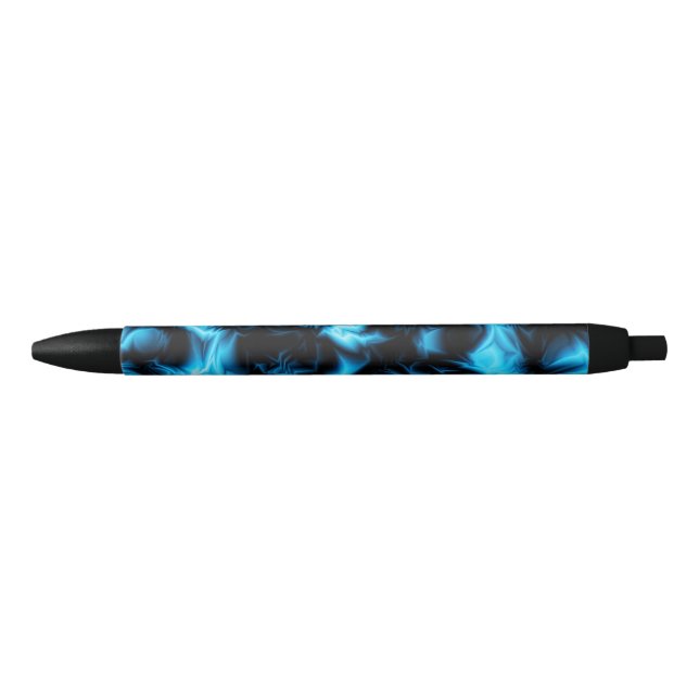 Blue Crumple Black Ink Pen (Front)
