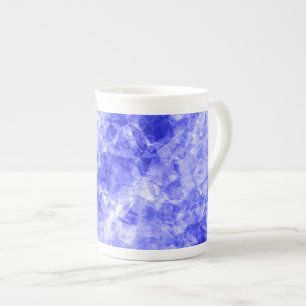 Blue Crumpled Texture Bone China Mug