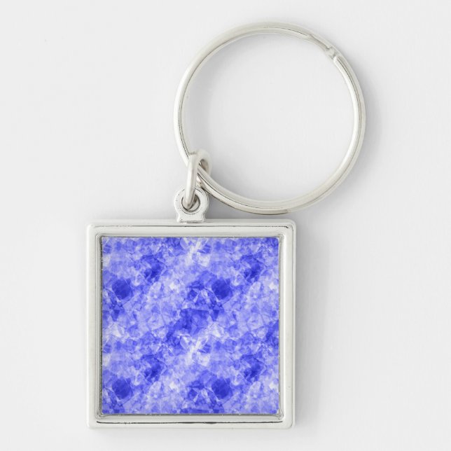 Blue Crumpled Texture Key Ring (Front)
