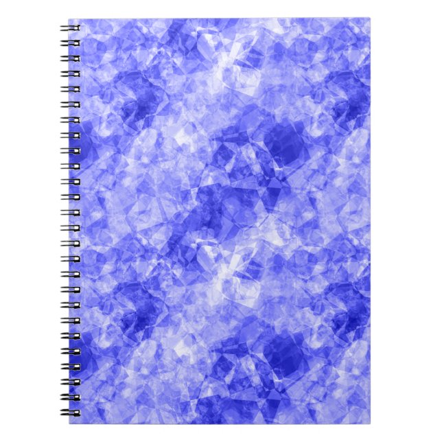 Blue Crumpled Texture Spiral Notebook (Front)