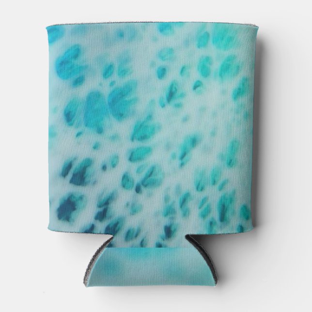 Blue Crush - Abstract Coastal Artwork  Can Cooler (Front)