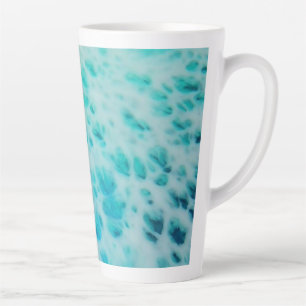 Blue Crush - Abstract Coastal Artwork  Latte Mug