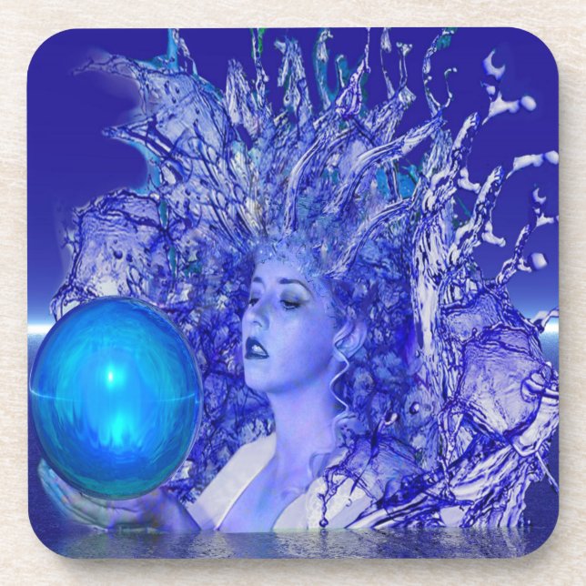 Blue Crystal Coaster (Front)
