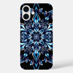 Blue Crystal Effect iPhone 16 Plus Case