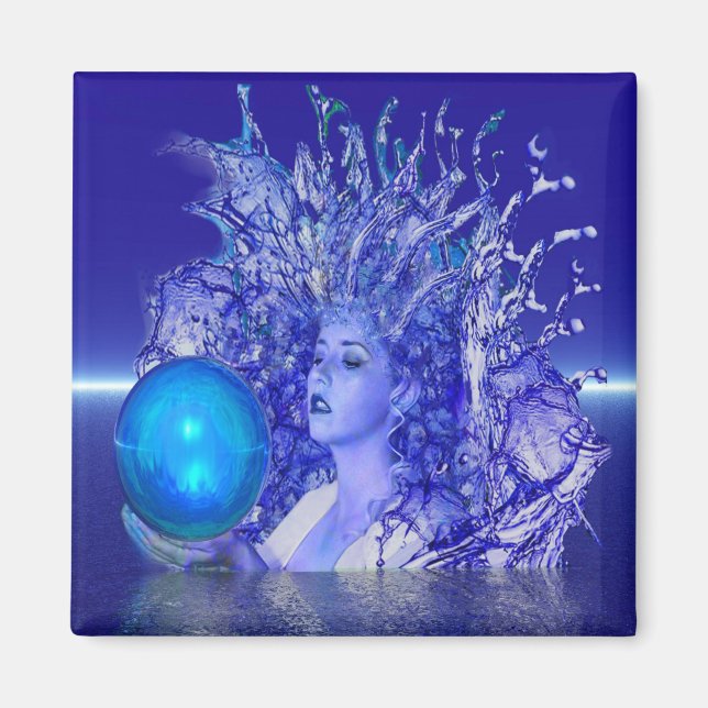 Blue Crystal Magnet (Front)