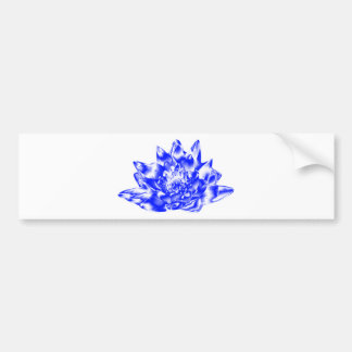 Blue Crystalline Lotus Bumper Sticker