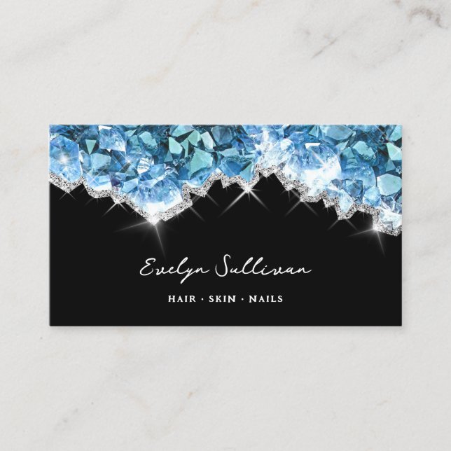 blue crystals business card (Front)