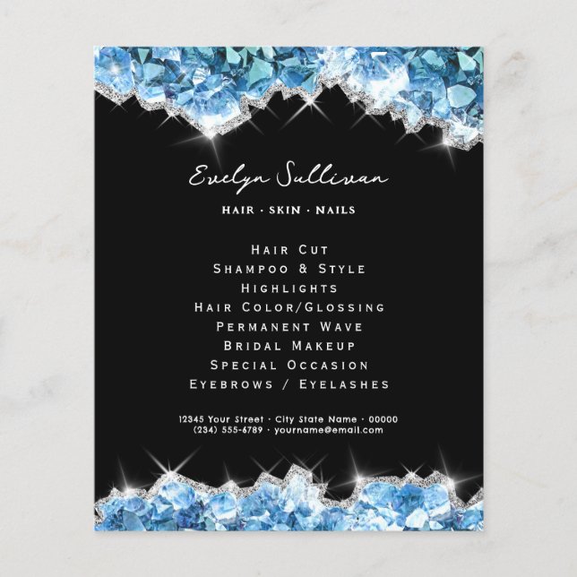 Blue crystals flyer (Front)