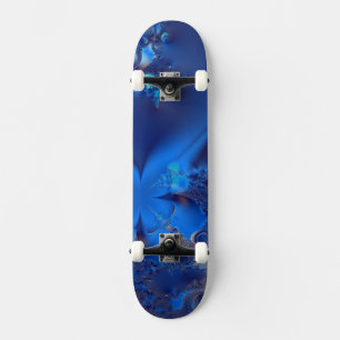 Blue Crystals Fractal Skateboard