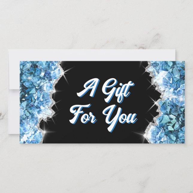 Blue crystals gift certificate (Front)