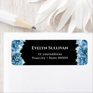 Blue crystals return address