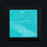 Blue Cuba Map Gift Box<br><div class="desc">Blue Cuba Map . Artist: Vision Studio. Image ID: 146657Z.</div>