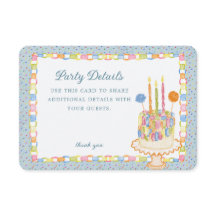 Blue Cue the Confetti Paper Chain Birthday Details