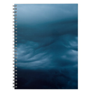 Blue cumulus clouds notebook