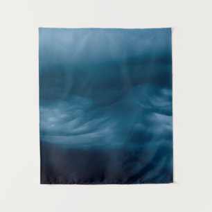 Blue cumulus clouds tapestry