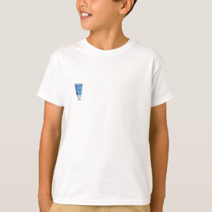 Blue Cup Walking Character Kids T-Shirt