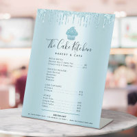 Blue Cupcake Glitter Drips Bakery Menu Price List