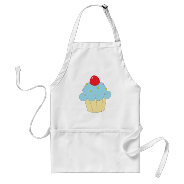 Blue Cupcake Standard Apron (Front)
