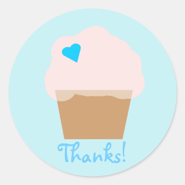 Blue Cupcake Sticker (Front)