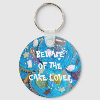 Blue Cupcakes 'cake lover' keychain