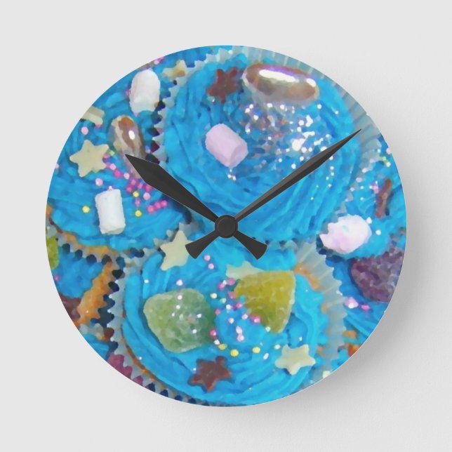 Blue Cupcakes clock (Front)
