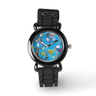 Blue Cupcakes print watch