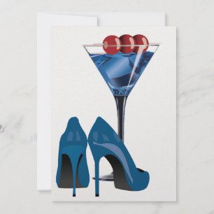 Blue Curacao Cocktail Invitation