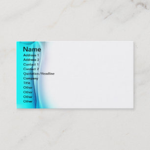 Blue curtain business card