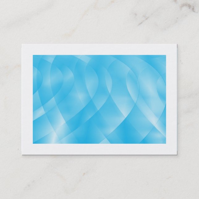 Blue Curves(Bordered) Business Card (Front)
