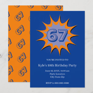 Blue Custom 67 Meme  Invitation